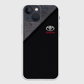 Чехол для iPhone 13 mini с принтом TOYOTA CARBON | ТОЁТА КАРБОН в Екатеринбурге,  |  | Тематика изображения на принте: 2020 | alphard | auto | camry | corolla | highlander | hilux | land cruiser 200 | prado | rav4 | sport | supra | toyota | tundra | авто | автомобиль | автомобильные | альфард | бренд | камри | марка | машины | спорт | тойота