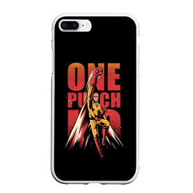 Чехол для iPhone 7Plus/8 Plus матовый с принтом ONE-PUNCH MAN в Екатеринбурге, Силикон | Область печати: задняя сторона чехла, без боковых панелей | Тематика изображения на принте: one punch man | onepunchman | oppai | saitama | ван панч мен | ванпанчмен | макото миядзаки | сайтама | человек один удар