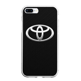 Чехол для iPhone 7Plus/8 Plus матовый с принтом Toyota carbon в Екатеринбурге, Силикон | Область печати: задняя сторона чехла, без боковых панелей | 2020 | alphard | auto | camry | corolla | highlander | hilux | land cruiser 200 | prado | rav4 | sport | supra | toyota | tundra | авто | автомобиль | автомобильные | альфард | бренд | камри | марка | машины | спорт | тойота