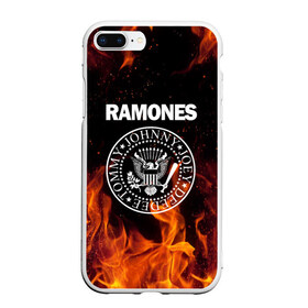 Чехол для iPhone 7Plus/8 Plus матовый с принтом Ramones в Екатеринбурге, Силикон | Область печати: задняя сторона чехла, без боковых панелей | music | ramones | rock | музыка | рамонез | рамонес | рамонс | рок