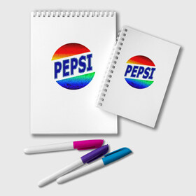 Блокнот с принтом Pepsi в Екатеринбурге, 100% бумага | 48 листов, плотность листов — 60 г/м2, плотность картонной обложки — 250 г/м2. Листы скреплены удобной пружинной спиралью. Цвет линий — светло-серый
 | 90 е | 90s | art | back | logo | pepsi | retro | арт | время | дата | девяностые | лого | логотип.детство | надпись | пепси | прикольная | ретро | рождение | сделан | слова | цифры | эмблема