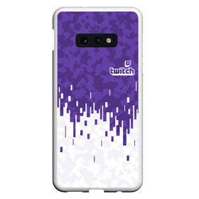 Чехол для Samsung S10E с принтом Twitch в Екатеринбурге, Силикон | Область печати: задняя сторона чехла, без боковых панелей | camo | camouflage | game | gamer | twitch | игра | игры | камуфляж | компьютер | стрим | стример | твитч | твич