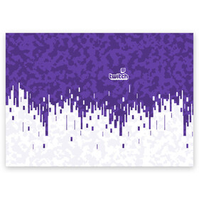 Поздравительная открытка с принтом Twitch в Екатеринбурге, 100% бумага | плотность бумаги 280 г/м2, матовая, на обратной стороне линовка и место для марки
 | camo | camouflage | game | gamer | twitch | игра | игры | камуфляж | компьютер | стрим | стример | твитч | твич