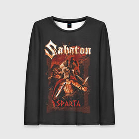 Женский лонгслив 3D с принтом Sabaton - Sparta в Екатеринбурге, 100% полиэстер | длинные рукава, круглый вырез горловины, полуприлегающий силуэт | battle metal | sabaton | военный рок | йоаким броден | крис рёланд | пар сундстрём | рок | рок группа | хэви метал | шведская группа | шведский рок