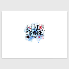 Поздравительная открытка с принтом LIFE IS STRANGE в Екатеринбурге, 100% бумага | плотность бумаги 280 г/м2, матовая, на обратной стороне линовка и место для марки
 | chloe | life is strange | life is strange 2 | max | игра | лайф ис стрэндж | макс | надпись | хлоя