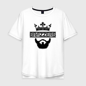 Мужская футболка хлопок Oversize с принтом Brazzers в Екатеринбурге, 100% хлопок | свободный крой, круглый ворот, “спинка” длиннее передней части | brazzers | milf | ананизм | ананист | бразерс | браззерс | милф | сайт