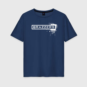 Женская футболка хлопок Oversize с принтом Brazzers в Екатеринбурге, 100% хлопок | свободный крой, круглый ворот, спущенный рукав, длина до линии бедер
 | brazzers | milf | ананист | бразерс | браззерс | милф | сай