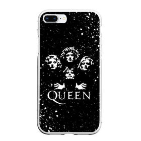 Чехол для iPhone 7Plus/8 Plus матовый с принтом QUEEN в Екатеринбурге, Силикон | Область печати: задняя сторона чехла, без боковых панелей | queen | rock | we will rock you | брайан мэи | группа queen | группа квин | джон дикон | квин | королева | король | роджер тейлор | рок | фредди меркьюри