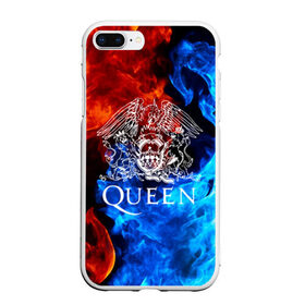 Чехол для iPhone 7Plus/8 Plus матовый с принтом QUEEN в Екатеринбурге, Силикон | Область печати: задняя сторона чехла, без боковых панелей | queen | rock | we will rock you | брайан мэи | группа queen | группа квин | джон дикон | квин | королева | король | роджер тейлор | рок | фредди меркьюри