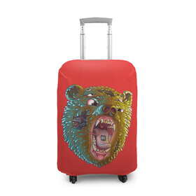 Чехол для чемодана 3D с принтом Little Big в Екатеринбурге, 86% полиэфир, 14% спандекс | двустороннее нанесение принта, прорези для ручек и колес | 20 | 2020 | bear | big | eurovision | little | music | rus | russia | биг | бузова | евровидение | ильич | крыса | литл | медведь | музыка | россия