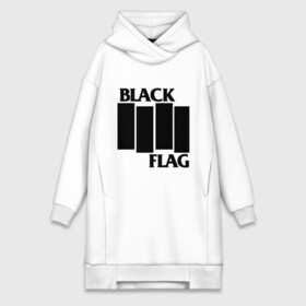 Платье-худи хлопок с принтом BLACK FLAG в Екатеринбурге,  |  | black flag | music | punk | rock | музыка | панк | рок | чернй флаг