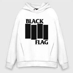 Мужское худи Oversize хлопок с принтом BLACK FLAG в Екатеринбурге, френч-терри — 70% хлопок, 30% полиэстер. Мягкий теплый начес внутри —100% хлопок | боковые карманы, эластичные манжеты и нижняя кромка, капюшон на магнитной кнопке | black flag | music | punk | rock | музыка | панк | рок | чернй флаг