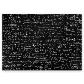 Поздравительная открытка с принтом Математические формулы в Екатеринбурге, 100% бумага | плотность бумаги 280 г/м2, матовая, на обратной стороне линовка и место для марки
 | formula | math | school | алгебра | математика | матеша | предметы | теорема | универ | физика | формула | школа