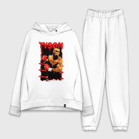 Женский костюм хлопок Oversize с принтом TYSON в Екатеринбурге,  |  | art | box | fighter | iron | mike tyson | punch | rocky | sport | арт | боец | бокс | железный | й | канаты | майк тайсон | парню | перчатки | прикольная | ринг | рокки | спорт | тайсон | удар | человек | чемпион