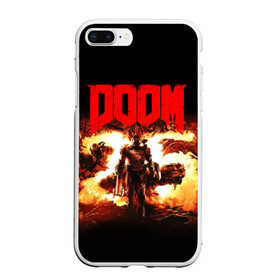 Чехол для iPhone 7Plus/8 Plus матовый с принтом DOOM 25 years в Екатеринбурге, Силикон | Область печати: задняя сторона чехла, без боковых панелей | doom | doom eternal | дум