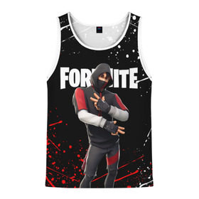 Мужская майка 3D с принтом FORTNITE IKONIK в Екатеринбурге, 100% полиэстер | круглая горловина, приталенный силуэт, длина до линии бедра. Пройма и горловина окантованы тонкой бейкой | fortnite | fortnite 2 | fortnite x | ikonik | marshmello | ninja | ninja streamer | streamer | иконик | маршмелло | ниндзя | фортнайт | фортнайт 2 | фортнайт глава 2