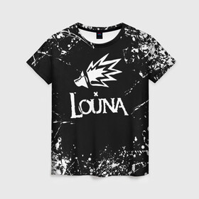 Женская футболка 3D с принтом Louna в Екатеринбурге, 100% полиэфир ( синтетическое хлопкоподобное полотно) | прямой крой, круглый вырез горловины, длина до линии бедер | louna | music | rock | геворкян | лу | луна | лусине | лусинэ | лусинэ геворкян | музыка | панк рок | рок | хард рок