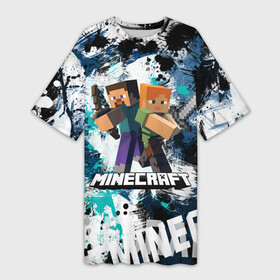 Платье-футболка 3D с принтом Minecraft   Майнкрафт в Екатеринбурге,  |  | creeper | earth | game | minecraft | minecraft earth | блоки | грифер | игры | квадраты | компьютерная игра | крипер | маинкрафт | майн | майнкравт | майнкрафт