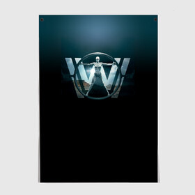 Постер с принтом Westworld Logo в Екатеринбурге, 100% бумага
 | бумага, плотность 150 мг. Матовая, но за счет высокого коэффициента гладкости имеет небольшой блеск и дает на свету блики, но в отличии от глянцевой бумаги не покрыта лаком | vdosadir | westworld | джонатан нолан | западный мир | лиза джой | мир дикого запада