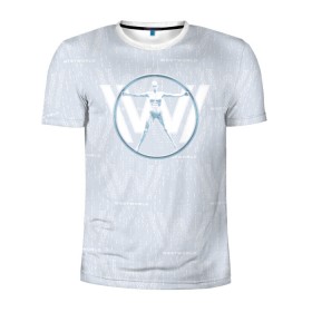 Мужская футболка 3D спортивная с принтом Westworld в Екатеринбурге, 100% полиэстер с улучшенными характеристиками | приталенный силуэт, круглая горловина, широкие плечи, сужается к линии бедра | vdosadir | westworld | джонатан нолан | западный мир | лиза джой | мир дикого запада