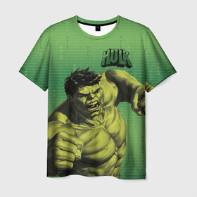 Мужская футболка 3D с принтом Hulk в Екатеринбурге, 100% полиэфир | прямой крой, круглый вырез горловины, длина до линии бедер | Тематика изображения на принте: avengers | bruce banner | hulk | marvel | vdzabma | брюс баннер | комикс | марвел | мстители | халк