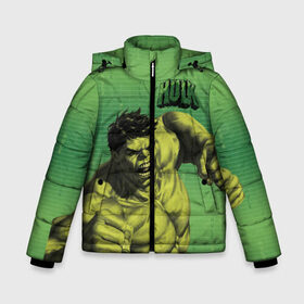 Зимняя куртка для мальчиков 3D с принтом Hulk в Екатеринбурге, ткань верха — 100% полиэстер; подклад — 100% полиэстер, утеплитель — 100% полиэстер | длина ниже бедра, удлиненная спинка, воротник стойка и отстегивающийся капюшон. Есть боковые карманы с листочкой на кнопках, утяжки по низу изделия и внутренний карман на молнии. 

Предусмотрены светоотражающий принт на спинке, радужный светоотражающий элемент на пуллере молнии и на резинке для утяжки | Тематика изображения на принте: avengers | bruce banner | hulk | marvel | vdzabma | брюс баннер | комикс | марвел | мстители | халк