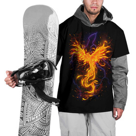 Накидка на куртку 3D с принтом Phoenix в Екатеринбурге, 100% полиэстер |  | beast | bird | creature | fire | flame | myth | mythical | phoenix | space | зверь | космос | миф | мифические | мифическое | огонь | пламя | птица | существо | феникс