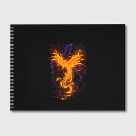 Альбом для рисования с принтом Phoenix в Екатеринбурге, 100% бумага
 | матовая бумага, плотность 200 мг. | beast | bird | creature | fire | flame | myth | mythical | phoenix | space | зверь | космос | миф | мифические | мифическое | огонь | пламя | птица | существо | феникс