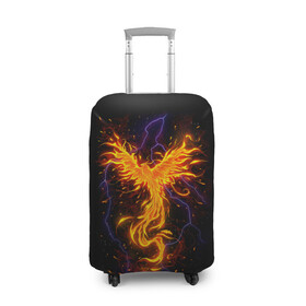 Чехол для чемодана 3D с принтом Phoenix в Екатеринбурге, 86% полиэфир, 14% спандекс | двустороннее нанесение принта, прорези для ручек и колес | beast | bird | creature | fire | flame | myth | mythical | phoenix | space | зверь | космос | миф | мифические | мифическое | огонь | пламя | птица | существо | феникс