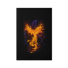 Обложка для паспорта матовая кожа с принтом Phoenix в Екатеринбурге, натуральная матовая кожа | размер 19,3 х 13,7 см; прозрачные пластиковые крепления | Тематика изображения на принте: beast | bird | creature | fire | flame | myth | mythical | phoenix | space | зверь | космос | миф | мифические | мифическое | огонь | пламя | птица | существо | феникс