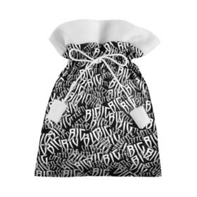 Подарочный 3D мешок с принтом Little Big в Екатеринбурге, 100% полиэстер | Размер: 29*39 см | Тематика изображения на принте: littlebig | skibidi | биг | большой | литл | литлбиг | лого | маленький | паттрен | скибиди | черно белый