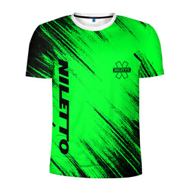 Мужская футболка 3D спортивная с принтом Niletto в Екатеринбурге, 100% полиэстер с улучшенными характеристиками | приталенный силуэт, круглая горловина, широкие плечи, сужается к линии бедра | logo | niletto | логотип | любимка niletto | нилето