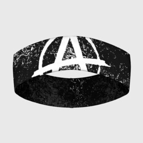 Повязка на голову 3D с принтом АНАРХИЯ в Екатеринбурге,  |  | anarchy | анархия | анархо коммунизм | граффити | символ | стена | череп