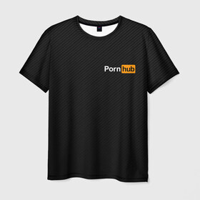 Мужская футболка 3D с принтом PORNHUB в Екатеринбурге, 100% полиэфир | прямой крой, круглый вырез горловины, длина до линии бедер | brand | brazzers | hub | mode | бразерс | бренд | мода