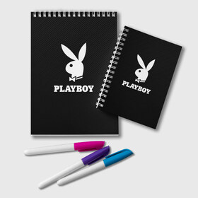 Блокнот с принтом PLAYBOY в Екатеринбурге, 100% бумага | 48 листов, плотность листов — 60 г/м2, плотность картонной обложки — 250 г/м2. Листы скреплены удобной пружинной спиралью. Цвет линий — светло-серый
 | Тематика изображения на принте: brand | brazzers | faketaxi | hub | mode | playboy | бразерс | бренд | мода | фейк такси