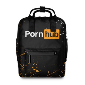 Женский рюкзак 3D с принтом PORNHUB в Екатеринбурге, 100% полиэстер | лямки с регулируемой длиной, сверху ручки, чтобы рюкзак нести как сумку. Основное отделение закрывается на молнию, как и внешний карман. Внутри два дополнительных кармана, один из которых закрывается на молнию. По бокам два дополнительных кармашка, куда поместится маленькая бутылочка
 | brand | brazzers | faketaxi | hub | mode | playboy | бразерс | бренд | мода | фейк такси