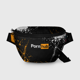 Поясная сумка 3D с принтом PORNHUB в Екатеринбурге, 100% полиэстер | плотная ткань, ремень с регулируемой длиной, внутри несколько карманов для мелочей, основное отделение и карман с обратной стороны сумки застегиваются на молнию | brand | brazzers | faketaxi | hub | mode | playboy | бразерс | бренд | мода | фейк такси