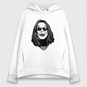 Женское худи Oversize хлопок с принтом Ozzy Osbourne в Екатеринбурге, френч-терри — 70% хлопок, 30% полиэстер. Мягкий теплый начес внутри —100% хлопок | боковые карманы, эластичные манжеты и нижняя кромка, капюшон на магнитной кнопке | black sabbath | michael osbourne | ozzy osbourne | джон майкл осборн | дум метал | оззи | осборн | хард рок | хеви метал