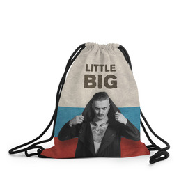 Рюкзак-мешок 3D с принтом Little Big в Екатеринбурге, 100% полиэстер | плотность ткани — 200 г/м2, размер — 35 х 45 см; лямки — толстые шнурки, застежка на шнуровке, без карманов и подкладки | little big | евровидение