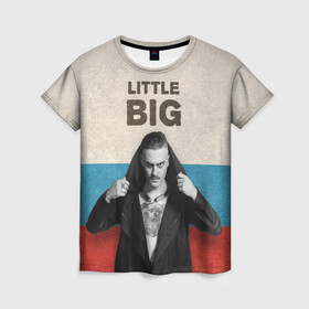 Женская футболка 3D с принтом Little Big в Екатеринбурге, 100% полиэфир ( синтетическое хлопкоподобное полотно) | прямой крой, круглый вырез горловины, длина до линии бедер | little big | евровидение