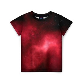 Детская футболка 3D с принтом Космос в Екатеринбурге, 100% гипоаллергенный полиэфир | прямой крой, круглый вырез горловины, длина до линии бедер, чуть спущенное плечо, ткань немного тянется | Тематика изображения на принте: вселенная | комета | космическая пыль | космический свет | космос | текстуры