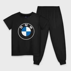 Детская пижама хлопок с принтом BMW LOGO 2020 в Екатеринбурге, 100% хлопок |  брюки и футболка прямого кроя, без карманов, на брюках мягкая резинка на поясе и по низу штанин
 | bmw | bmw motorsport | bmw performance | carbon | m | motorsport | performance | sport | бмв | карбон | моторспорт | спорт