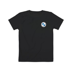 Детская футболка хлопок с принтом BMW LOGO 2020 в Екатеринбурге, 100% хлопок | круглый вырез горловины, полуприлегающий силуэт, длина до линии бедер | Тематика изображения на принте: bmw | bmw performance | m | motorsport | performance | бмв | бэха | моторспорт