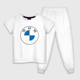 Детская пижама хлопок с принтом BMW LOGO 2020 в Екатеринбурге, 100% хлопок |  брюки и футболка прямого кроя, без карманов, на брюках мягкая резинка на поясе и по низу штанин
 | bmw | bmw motorsport | bmw performance | carbon | m | motorsport | performance | sport | бмв | карбон | моторспорт | спорт