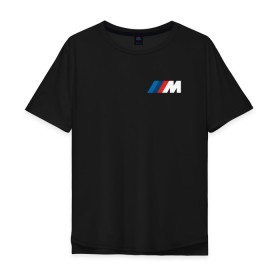 Мужская футболка хлопок Oversize с принтом BMW ///M LOGO 2020 в Екатеринбурге, 100% хлопок | свободный крой, круглый ворот, “спинка” длиннее передней части | bmw | bmw motorsport | bmw performance | carbon | m | motorsport | performance | sport | бмв | карбон | моторспорт | спорт