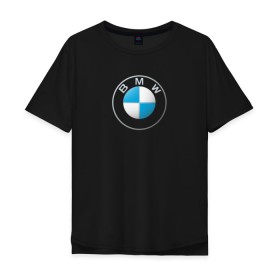 Мужская футболка хлопок Oversize с принтом BMW LOGO 2020 в Екатеринбурге, 100% хлопок | свободный крой, круглый ворот, “спинка” длиннее передней части | Тематика изображения на принте: bmw | bmw motorsport | bmw performance | carbon | m | motorsport | performance | sport | бмв | карбон | моторспорт | спорт