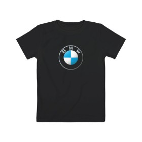 Детская футболка хлопок с принтом BMW LOGO 2020 в Екатеринбурге, 100% хлопок | круглый вырез горловины, полуприлегающий силуэт, длина до линии бедер | bmw | bmw motorsport | bmw performance | carbon | m | motorsport | performance | sport | бмв | карбон | моторспорт | спорт