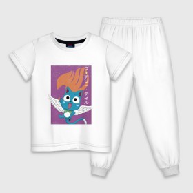 Детская пижама хлопок с принтом Хвост Феи:Хэппи в Екатеринбурге, 100% хлопок |  брюки и футболка прямого кроя, без карманов, на брюках мягкая резинка на поясе и по низу штанин
 | 