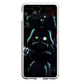 Чехол для Samsung S10E с принтом Five Nights At Freddys в Екатеринбурге, Силикон | Область печати: задняя сторона чехла, без боковых панелей | 5 ночей | 5 ночей с фредди | 5 ночей с фреди | five nights at freddys | foxy | аниматроники | игра | компьютерная игра | пять ночей с фредди | робот | фокси | фредди | фреди | чика