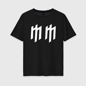 Женская футболка хлопок Oversize с принтом Marilyn Manson в Екатеринбурге, 100% хлопок | свободный крой, круглый ворот, спущенный рукав, длина до линии бедер
 | hugh warner | marilyn manson | rock | глэм рок | гот | индастриал метал | индастриал рок | музыка | мэрилин мэнсон | рок | фрик | хард рок | шок рок